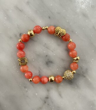 Gemstone Orange Jade Bracelet