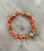 Bracelet de pierres précieuses Jade orange