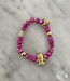 Bracelet de pierres précieuses Jade framboise