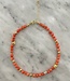 Collier de pierres précieuses en jade orange