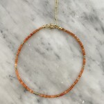 Gemstone Orange Jade Beaded Necklace