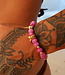 Bracelet de pierres précieuses Jade framboise