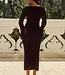 Runaway The Label Irina Midi Dress - Black