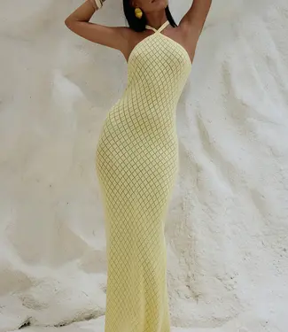 Runaway The Label Simi Maxi Dress - Lemon