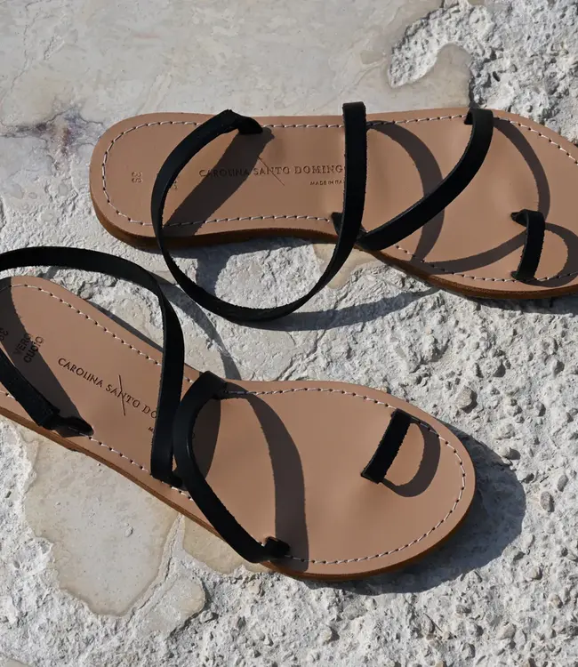 Carolina Santo Domingo Linosa Black Sandal