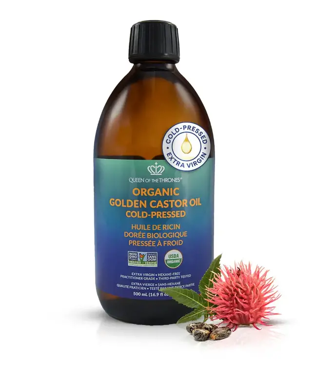 Queen of the Thrones Organic Golden Castor Oil 500mL | Cold-Press