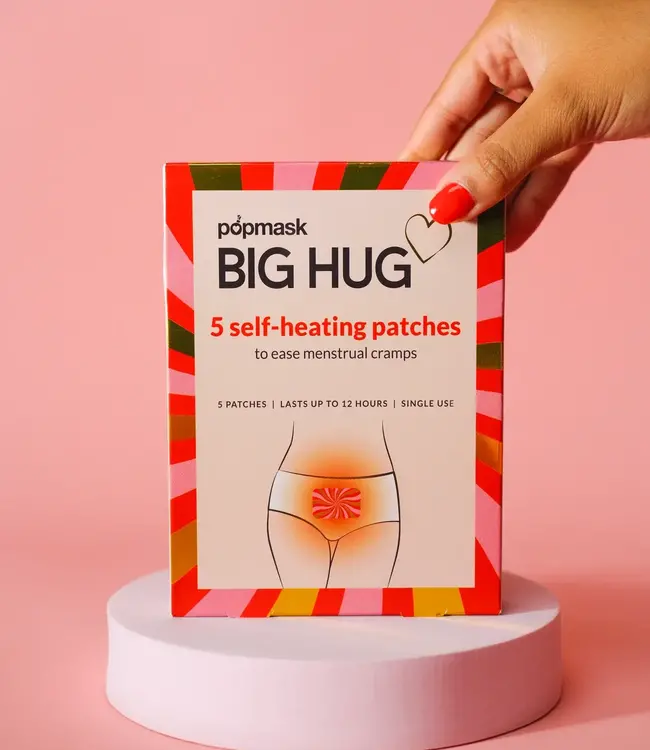 Pop Mask London Big Hug Self Heating Natural Menstrual Cramp Relief Patches