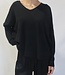 Margaret Oversized V-Neck Sweater - Black