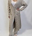 Kate Cable Knit Long Cardigan - Cappucino