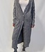 Kate Cable Knit Long Cardigan - Grey