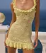 Runaway The Label Ava Mini Dress - Lemon