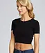 C'est Moi Bamboo Short Sleeve Crop Top