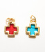 Mini Glass Cross Charm