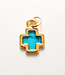 Mini Glass Cross Charm