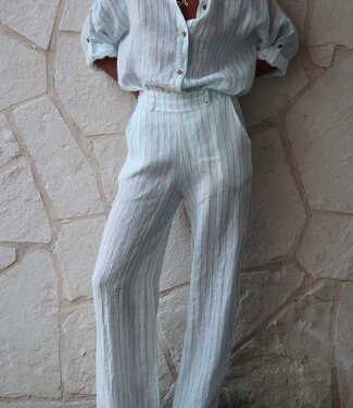 Made in Italy Striped Pant Blue 2025