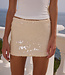 Runaway The Label Athena Sequin Mini Skirt - Pearl