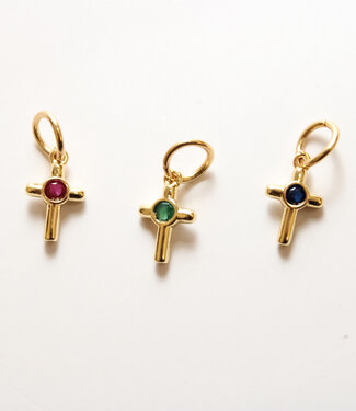 Le Brow Bar Tiny Gemstone Cross