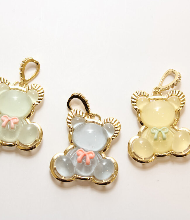 Le Brow Bar Large Glass Bear Charm