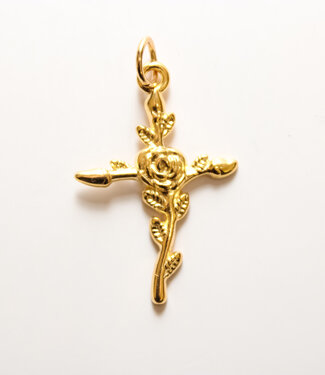 Le Brow Bar Large Rose Cross Charm