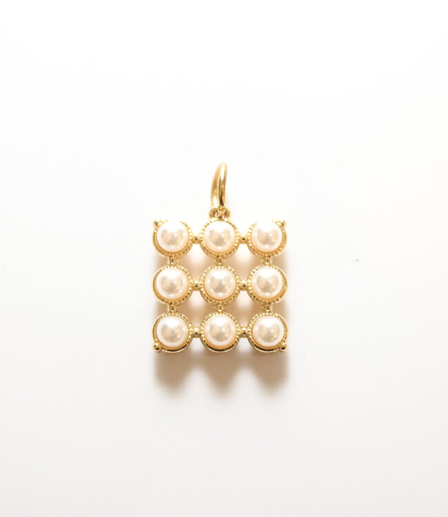 Le Brow Bar Square Pearl Charm