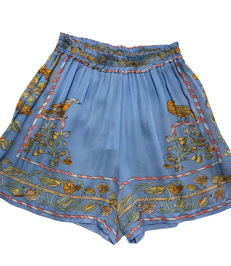 Made in Italy Bird Print Shorts Blue