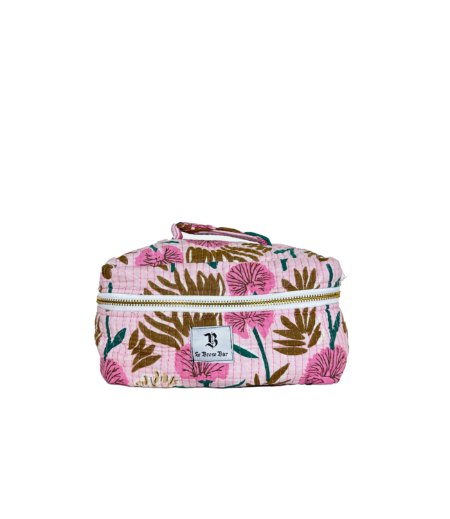 Le Brow Bar Quilted Vanity Case Small Blush