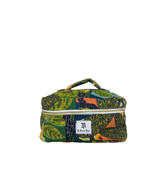 Le Brow Bar Quilted Vanity Case Small Panther