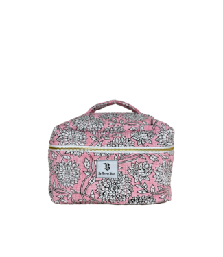 Le Brow Bar Quilted Vanity Makeup Case Baby Pink Bandana