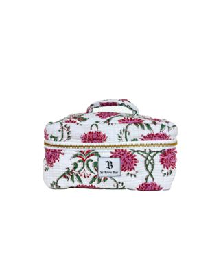 Le Brow Bar Quilted Vanity Case Small Pomegranate