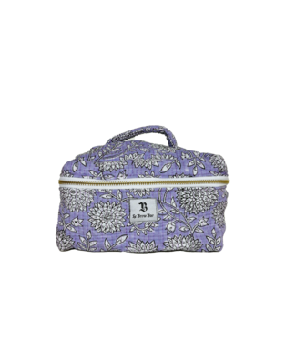 Le Brow Bar Quilted Vanity Makeup Case Lavender Floral