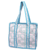Le Brow Bar Quilted Tote Bag Blue Floral