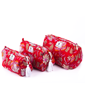 Le Brow Bar Copy of  Quilted Makeup Bag - Green Bandana