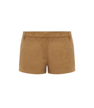 Runaway The Label Zaela Mini Shorts - Tan