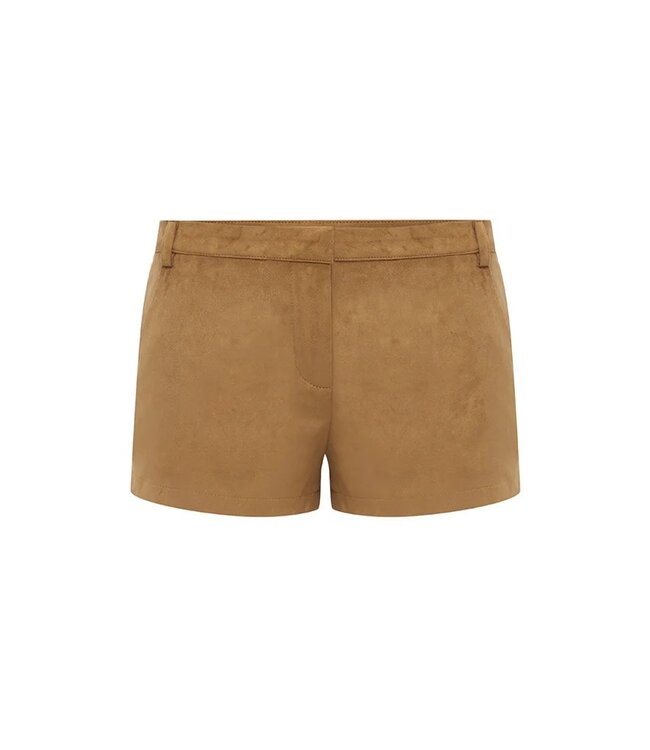 Runaway The Label Zaela Mini Shorts - Tan