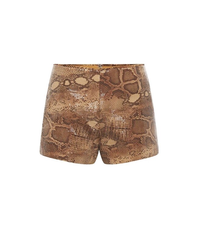 Runaway The Label Zavier Mini Shorts - Tan Viper