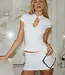 Runaway The Label Vieno Fitted Mini Skort - White