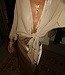 Made in Italy Gold Viscose Wrap Top