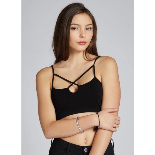 C'est Moi Bamboo Cross Front Bralette C'est Moi Bamboo Cross Front Bralette