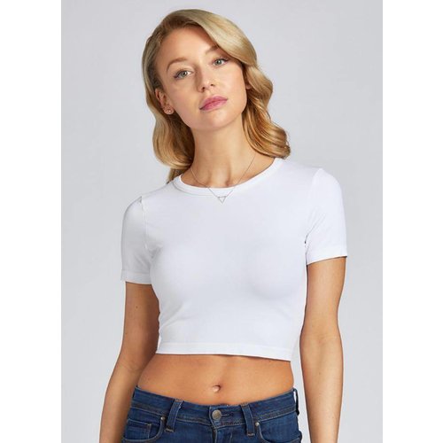C'est Moi Bamboo S/S Crop Top C'est Moi Bamboo S/S Crop Top