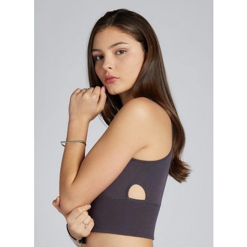 C'est Moi Bamboo Cut-Out Crop Tank C'est Moi Bamboo Cut-Out Crop Tank