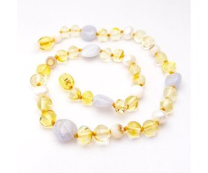 pearl teething necklace