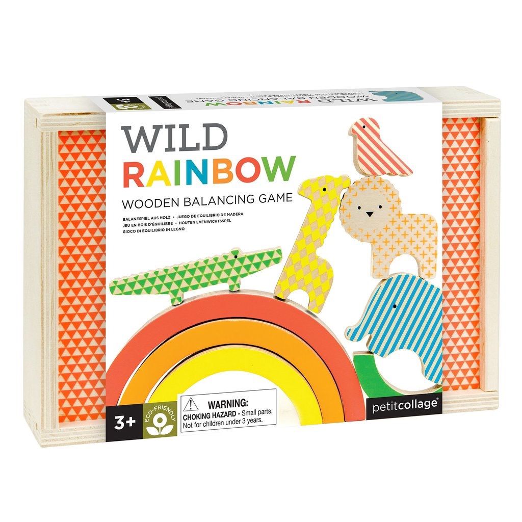 rainbow wooden stacking toy