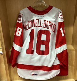McConnell-Barker 21/22 White Game Worn Jersey