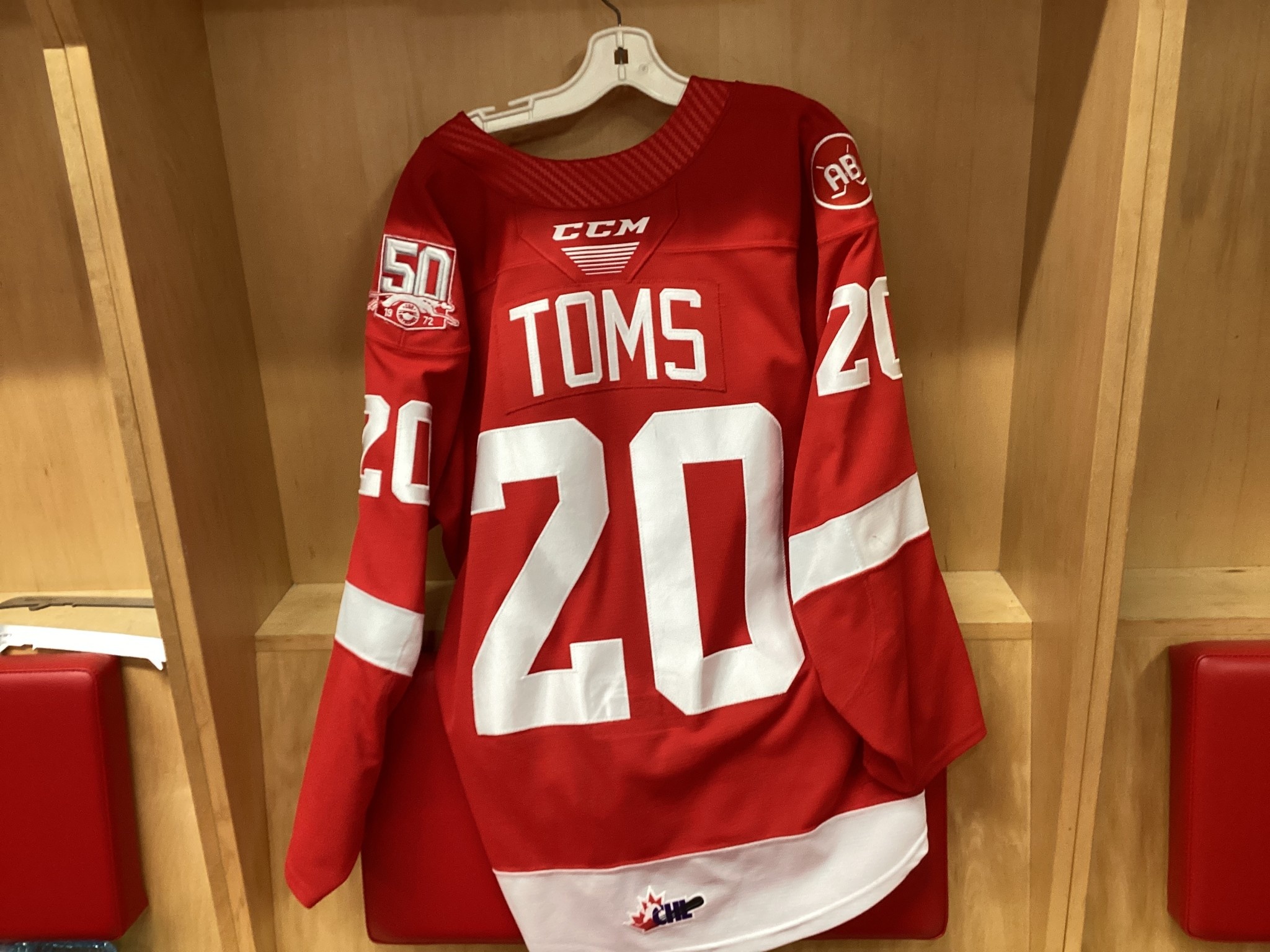 Toms 21/22 Red Game Worn Jersey
