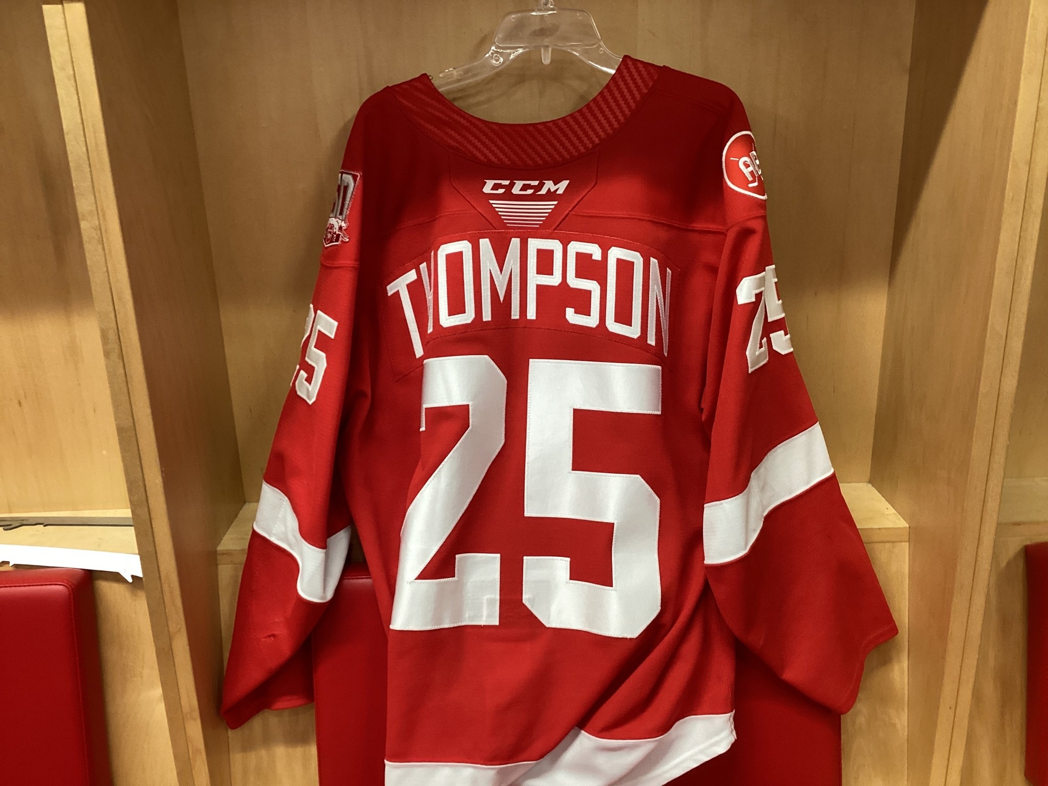Jack Thompson 21/22 Red Game Worn Jersey