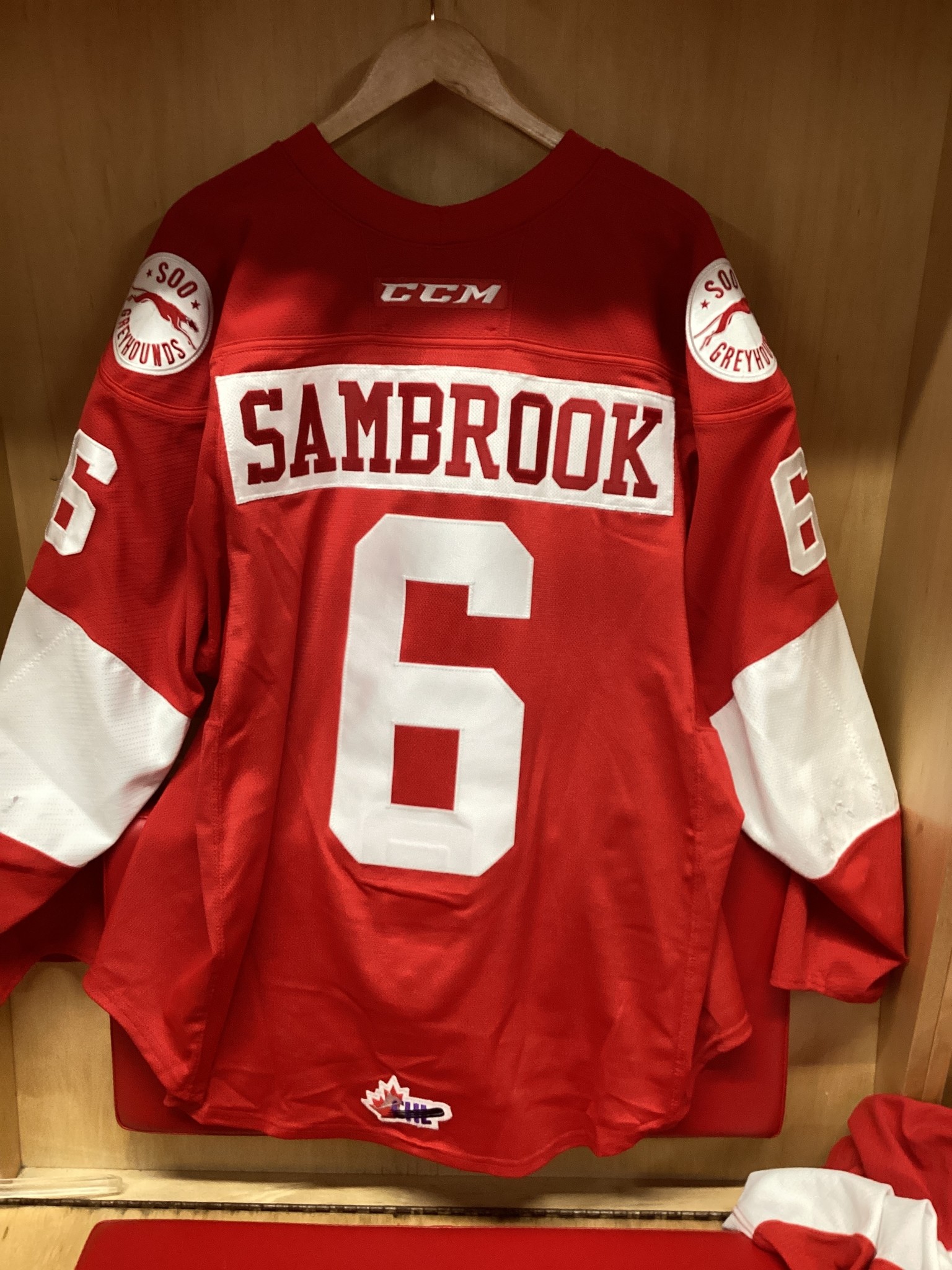 Jordan Sambrook #6 Game Worn 18/19 3rd Jersey