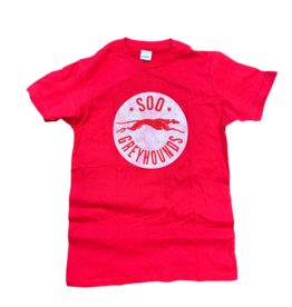 Adult Red Distressed Logo T