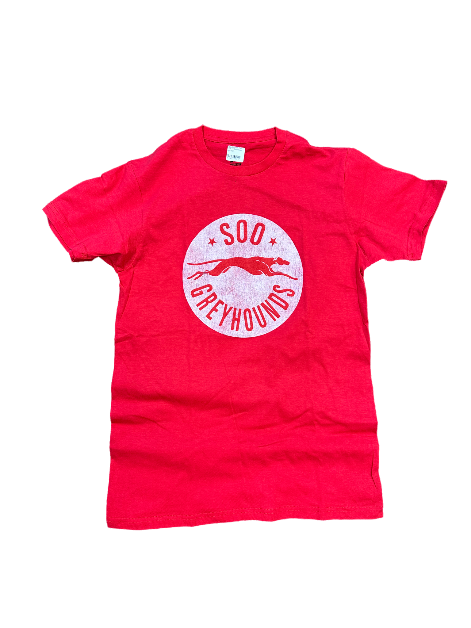 Adult Red Distressed Logo T