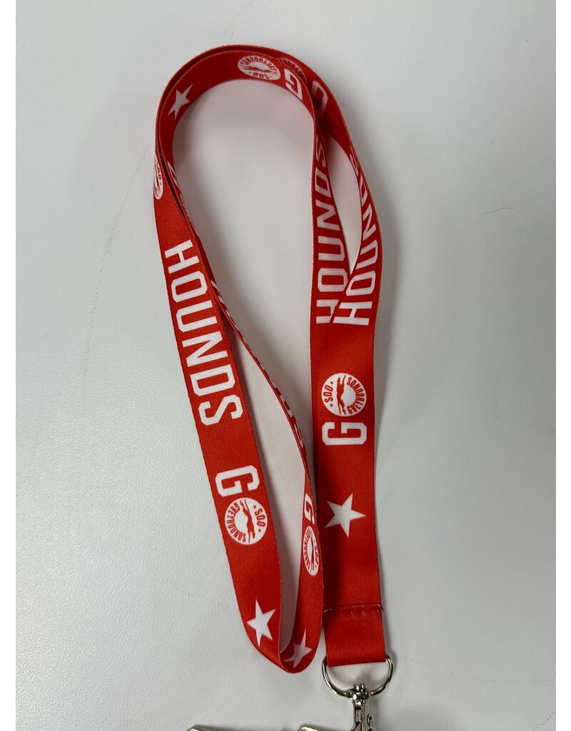 Red Go Hounds Go Lanyard