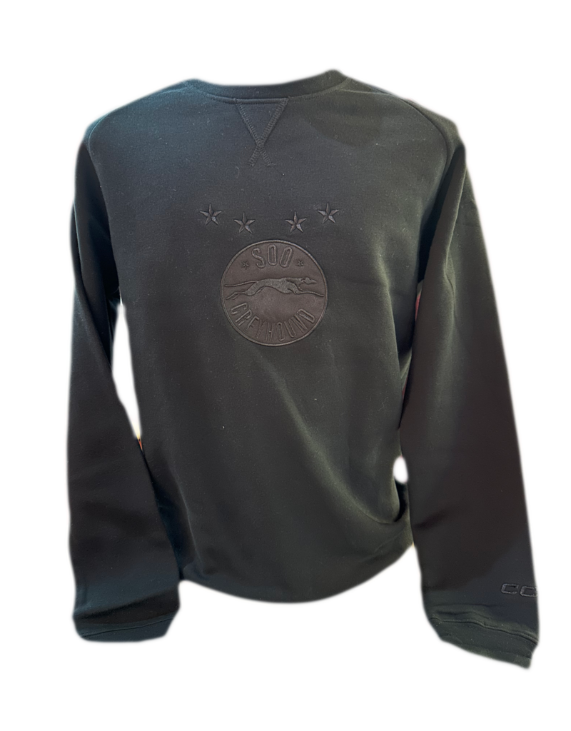 CCM Tone on Tone Black Crew Neck